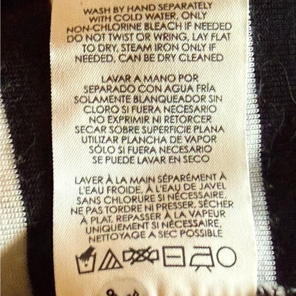 CABI stretch black/white striped Women's Top, medium - Picture 8 of 11